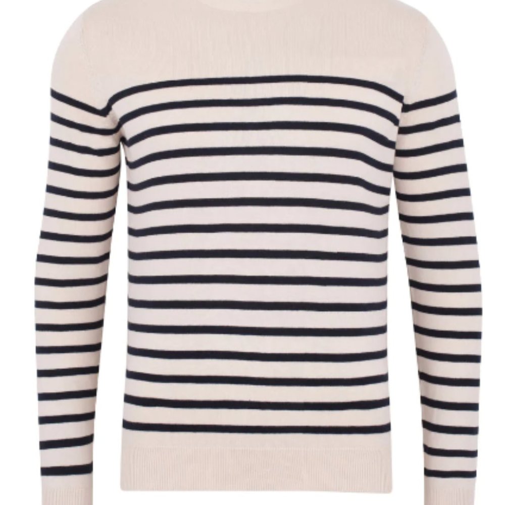 Mens Lightweight Cotton Striped Breton Sweater
